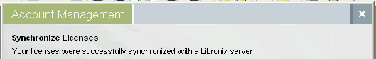 Licenses have been synced