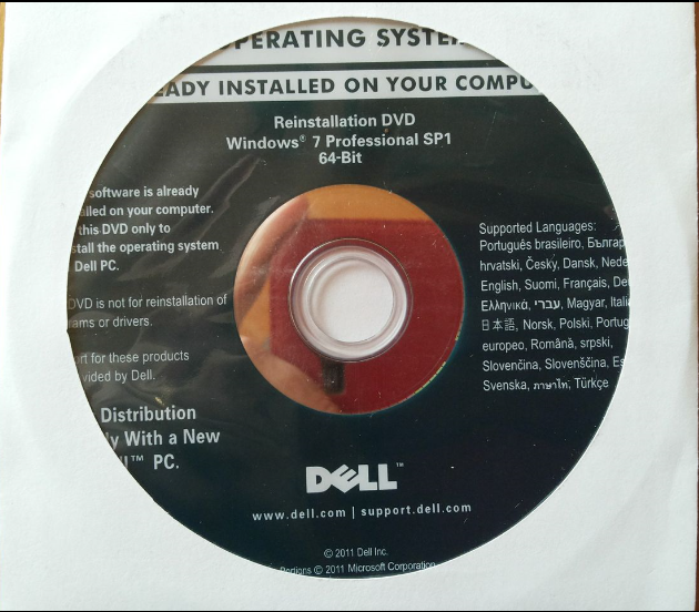 Windows 7 Pro DVD Front
