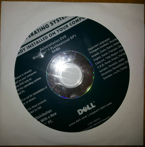Windows 7 Pro DVD Front