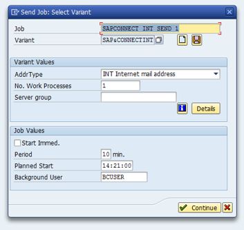 Send Job: Select Variant