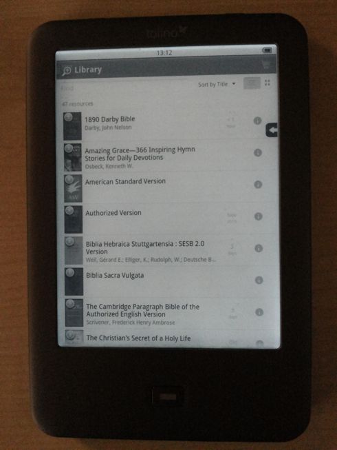 Tolino with Logos app